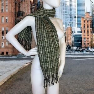 San Diego Hat Company Scarf 63” by 9 1/2” Multi Colored Green Brown Beige Gray